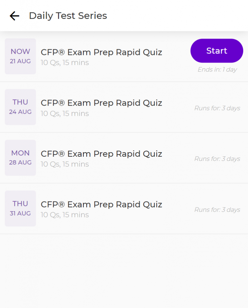 CFP® exam daily test series